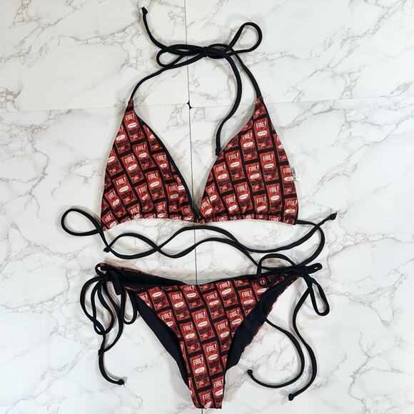 Taco Bell Fire 🔥 Hot Sauce Bikini SZ L $99 - Picture 10 of 12